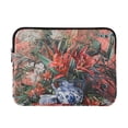 thumbnail image 1 of FORMRS 13"-13.3" Laptop Sleeve Protective Case Soft Carrying Quilted Computer Bag Cover, Red Vibrant Flowers, 1 of 7