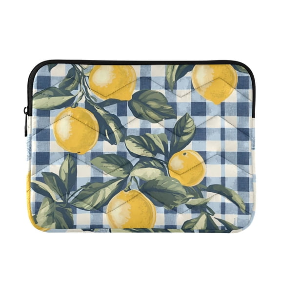 FORMRS 13-13.3 inch Laptop Sleeve Case Soft Carrying Quilted Computer Bag Cover, Retro Beige Lemon