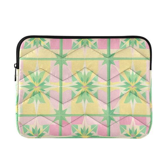 FORMRS 13-13.3 inch Laptop Sleeve Case Soft Carrying Quilted Computer Bag Cover, Retro Beige Stars
