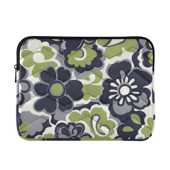 FORMRS 13-13.3 inch Laptop Sleeve Case Soft Carrying Quilted Computer Bag Cover, Retro Floral Pattern