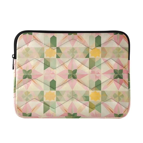 FORMRS 13"-13.3" Laptop Sleeve Protective Case Soft Carrying Quilted Computer Bag Cover, Retro Pink Stars