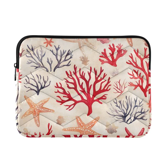 FORMRS 13"-13.3" Laptop Sleeve Protective Case Soft Carrying Quilted Computer Bag Cover, Retro Starfish