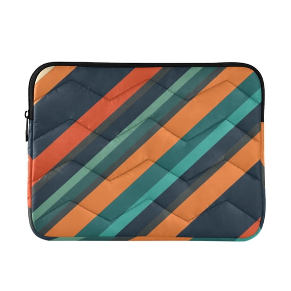 FORMRS 13-13.3 inch Laptop Sleeve Case Soft Carrying Quilted Computer Bag Cover, Retro Stripes