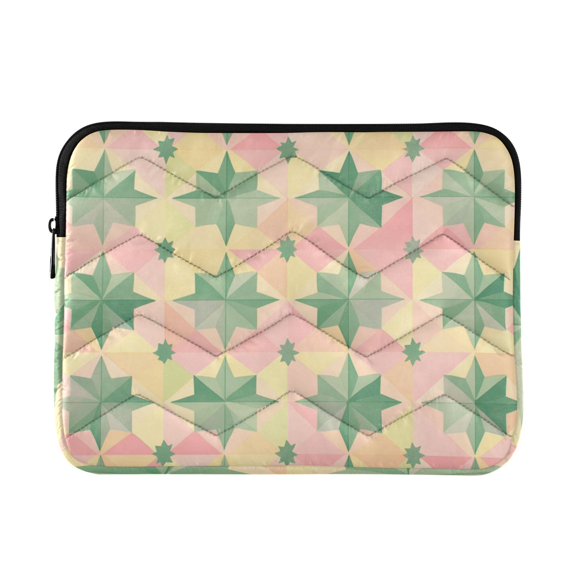 FORMRS 13"-13.3" Laptop Sleeve Protective Case Soft Carrying Quilted Computer Bag Cover, Retro Symmetrical Stars