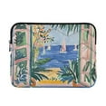 thumbnail image 1 of FORMRS 13-13.3 inch Laptop Sleeve Case Soft Carrying Quilted Computer Bag Cover, Seaside Leaves, 1 of 7