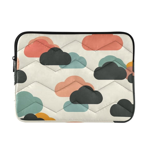 FORMRS 13-13.3 inch Laptop Sleeve Case Soft Carrying Quilted Computer Bag Cover, Simple Clouds