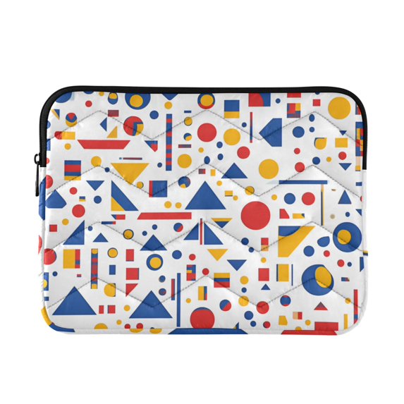 FORMRS 13"-13.3" Laptop Sleeve Protective Case Soft Carrying Quilted Computer Bag Cover, Simple Shapes