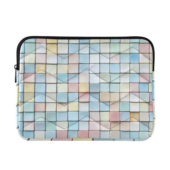 FORMRS 13"-13.3" Laptop Sleeve Protective Case Soft Carrying Quilted Computer Bag Cover, Small Pastel Pattern