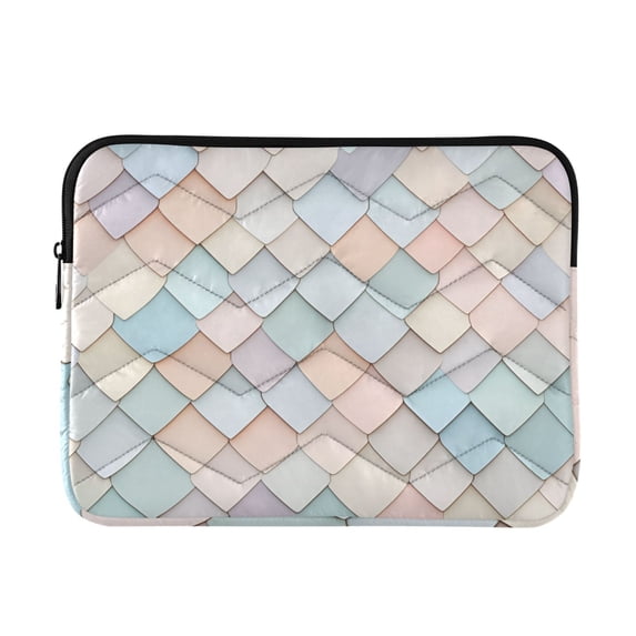 FORMRS 13-13.3 inch Laptop Sleeve Case Soft Carrying Quilted Computer Bag Cover, Small Pink Pattern