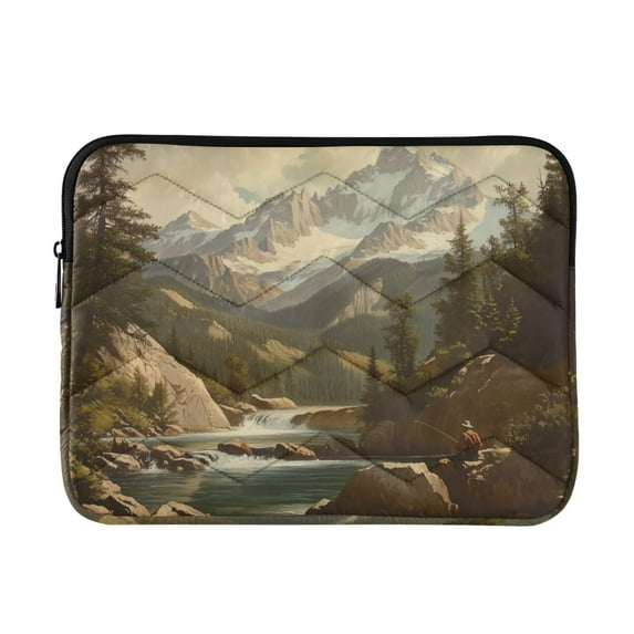 FORMRS 13-13.3 inch Laptop Sleeve Case Soft Carrying Quilted Computer Bag Cover, Snow Mountains