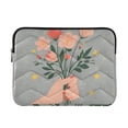 thumbnail image 1 of FORMRS 13-13.3 inch Laptop Sleeve Case Soft Carrying Quilted Computer Bag Cover, Stars Flower, 1 of 7