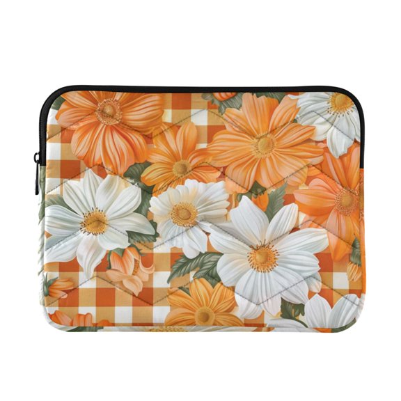 FORMRS 13"-13.3" Laptop Sleeve Protective Case Soft Carrying Quilted Computer Bag Cover, Sunny Floral