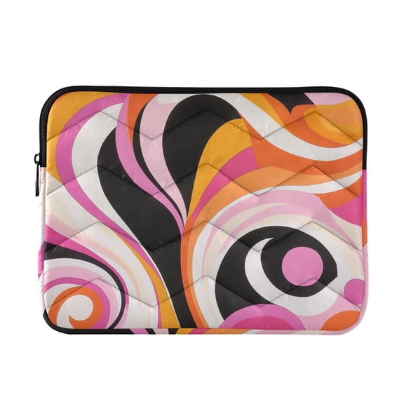FORMRS 13-13.3 inch Laptop Sleeve Case Soft Carrying Quilted Computer Bag Cover, Swirling Circles