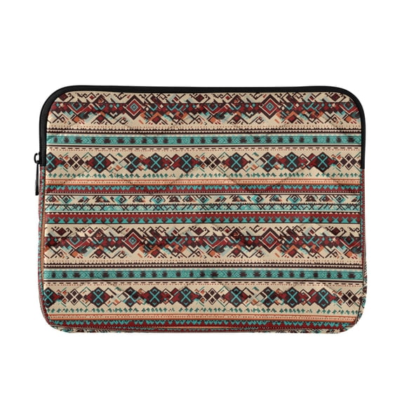 FORMRS 13"-13.3" Laptop Sleeve Protective Case Soft Carrying Quilted Computer Bag Cover, Tribal Art