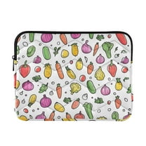 FORMRS 13-13.3 inch Laptop Sleeve Case Soft Carrying Quilted Computer Bag Cover, Various Vegetables Pattern