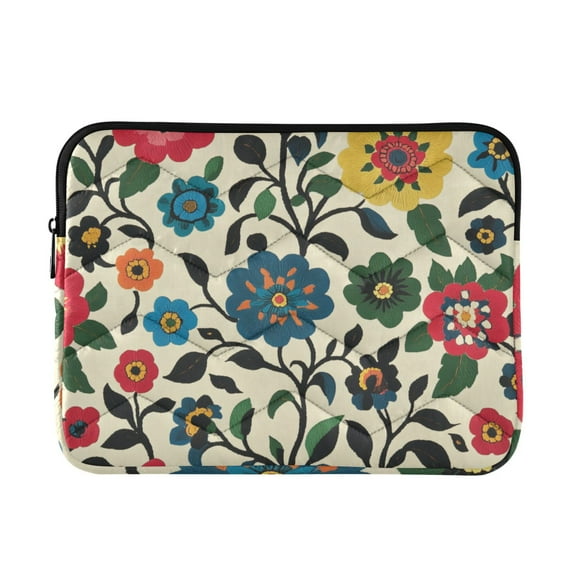 FORMRS 13-13.3 inch Laptop Sleeve Case Soft Carrying Quilted Computer Bag Cover, Vibrant Floral