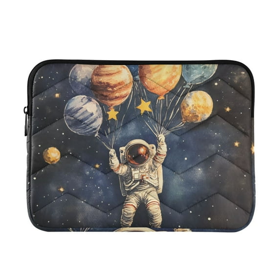 FORMRS 13-13.3 inch Laptop Sleeve Case Soft Carrying Quilted Computer Bag Cover, Watercolor Astronaut