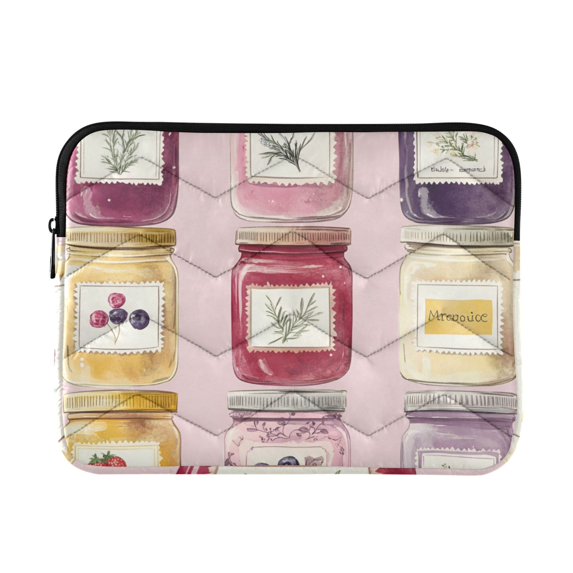 FORMRS 13"-13.3" Laptop Sleeve Protective Case Soft Carrying Quilted Computer Bag Cover, Watercolor Jar