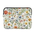thumbnail image 1 of FORMRS 13-13.3 inch Laptop Sleeve Case Soft Carrying Quilted Computer Bag Cover, Watercolor Wildflowers Pattern, 1 of 7