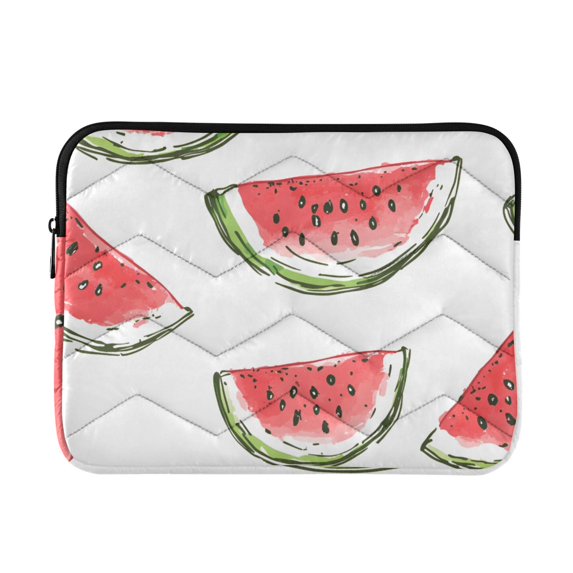 FORMRS 13-13.3 inch Laptop Sleeve Case Soft Carrying Quilted Computer Bag Cover, Watermelon Pattern