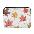 thumbnail image 1 of FORMRS 13"-13.3" Laptop Sleeve Protective Case Soft Carrying Quilted Computer Bag Cover, White Autumn Leaves, 1 of 7