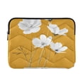 thumbnail image 1 of FORMRS 13-13.3 inch Laptop Sleeve Case Soft Carrying Quilted Computer Bag Cover, White Flowers, 1 of 7