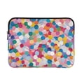 thumbnail image 1 of FORMRS 13"-13.3" Laptop Sleeve Protective Case Soft Carrying Quilted Computer Bag Cover, Yellow Colorful Circles, 1 of 7
