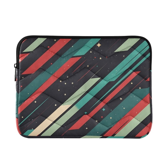 FORMRS 15-15.6 inch Laptop Sleeve Case Soft Carrying Quilted Computer Bag Cover, Abstract Stripes