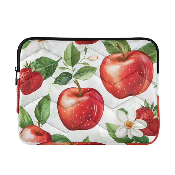 FORMRS 15-15.6 inch Laptop Sleeve Case Soft Carrying Quilted Computer Bag Cover, Apple Pattern