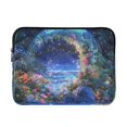 thumbnail image 1 of FORMRS 15-15.6 inch Laptop Sleeve Case Soft Carrying Quilted Computer Bag Cover, Beautiful Floral Moon, 1 of 7