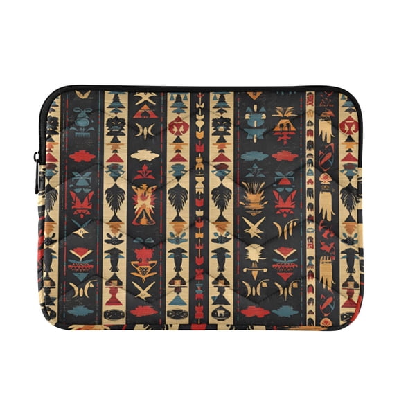 FORMRS 15-15.6 inch Laptop Sleeve Case Soft Carrying Quilted Computer Bag Cover, Beige Geometric