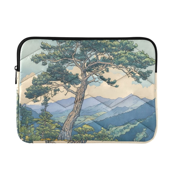 FORMRS 15-15.6 inch Laptop Sleeve Case Soft Carrying Quilted Computer Bag Cover, Beige Mountain