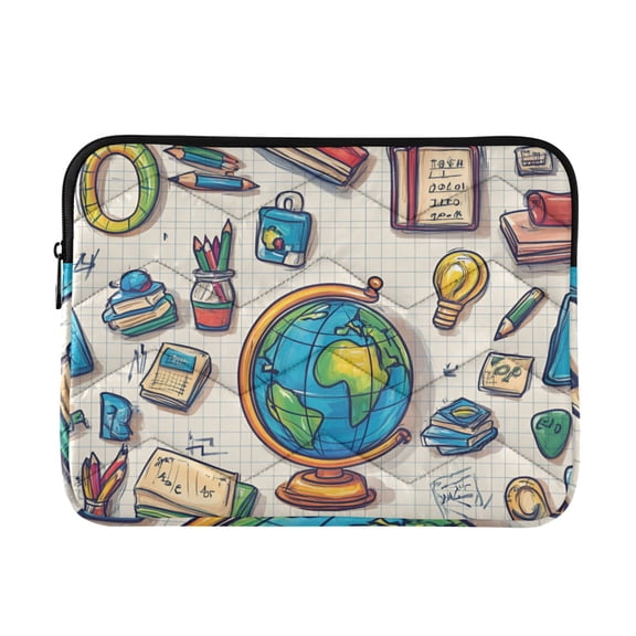 FORMRS 15-15.6 inch Laptop Sleeve Case Soft Carrying Quilted Computer Bag Cover, Beige School