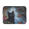 thumbnail image 1 of FORMRS 15-15.6 inch Laptop Sleeve Case Soft Carrying Quilted Computer Bag Cover, Black Cat Pattern, 1 of 7