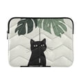 thumbnail image 1 of FORMRS 15"-15.6" Laptop Sleeve Protective Case Soft Carrying Quilted Computer Bag Cover, Black Cat Umbrella, 1 of 7