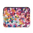 thumbnail image 1 of FORMRS 15"-15.6" Laptop Sleeve Protective Case Soft Carrying Quilted Computer Bag Cover, Black Colorful Circles, 1 of 7