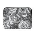 thumbnail image 1 of FORMRS 15"-15.6" Laptop Sleeve Protective Case Soft Carrying Quilted Computer Bag Cover, Black Roses, 1 of 7