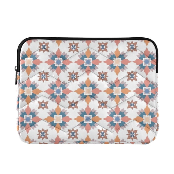FORMRS 15-15.6 inch Laptop Sleeve Case Soft Carrying Quilted Computer Bag Cover, Blue Abstract Pattern