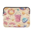 thumbnail image 1 of FORMRS 15"-15.6" Laptop Sleeve Protective Case Soft Carrying Quilted Computer Bag Cover, Blue Beach Toys Pattern, 1 of 7