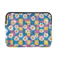 thumbnail image 1 of FORMRS 15-15.6 inch Laptop Sleeve Case Soft Carrying Quilted Computer Bag Cover, Blue Checkered Daisy, 1 of 7