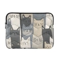 thumbnail image 1 of FORMRS 15"-15.6" Laptop Sleeve Protective Case Soft Carrying Quilted Computer Bag Cover, Blue Cute Cats, 1 of 7
