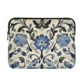 thumbnail image 1 of FORMRS 15-15.6 inch Laptop Sleeve Case Soft Carrying Quilted Computer Bag Cover, Blue Floral, 1 of 7