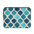 thumbnail image 1 of FORMRS 15-15.6 inch Laptop Sleeve Case Soft Carrying Quilted Computer Bag Cover, Blue Geometric Pattern, 1 of 7