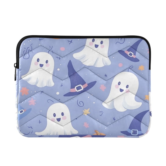 FORMRS 15"-15.6" Laptop Sleeve Protective Case Soft Carrying Quilted Computer Bag Cover, Blue Halloween