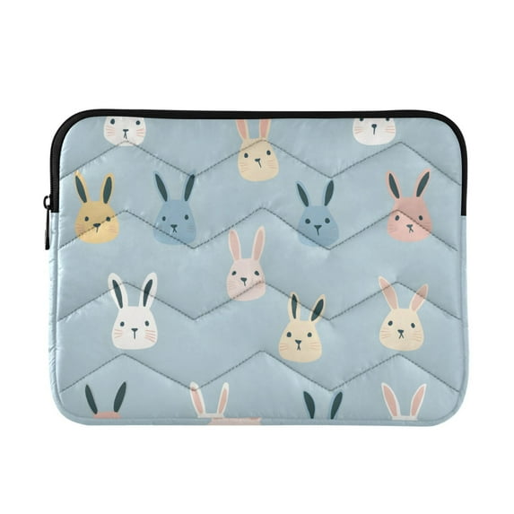 FORMRS 15-15.6 inch Laptop Sleeve Case Soft Carrying Quilted Computer Bag Cover, Blue Rabbits