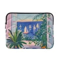 thumbnail image 1 of FORMRS 15-15.6 inch Laptop Sleeve Case Soft Carrying Quilted Computer Bag Cover, Boat Seaside, 1 of 7