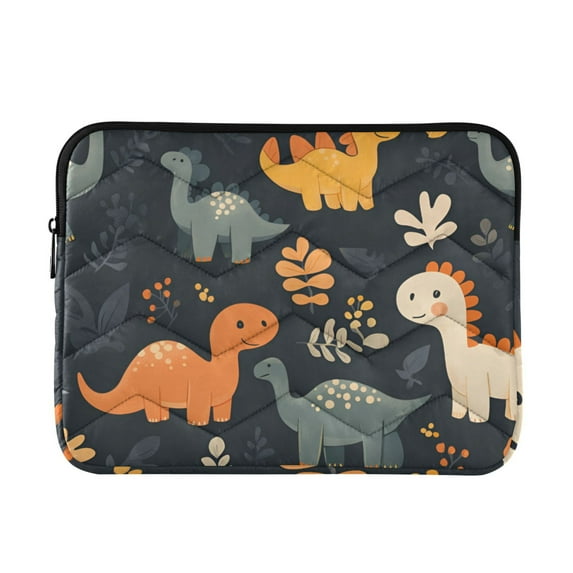 FORMRS 15"-15.6" Laptop Sleeve Protective Case Soft Carrying Quilted Computer Bag Cover, Cartoon Dinosaur