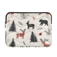 thumbnail image 1 of FORMRS 15"-15.6" Laptop Sleeve Protective Case Soft Carrying Quilted Computer Bag Cover, Christmas Plaid Deer, 1 of 7