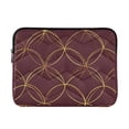 thumbnail image 1 of FORMRS 15"-15.6" Laptop Sleeve Protective Case Soft Carrying Quilted Computer Bag Cover, Circular Gold Pattern, 1 of 7