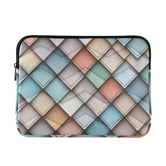 FORMRS 15-15.6 inch Laptop Sleeve Case Soft Carrying Quilted Computer Bag Cover, Colorful Art Pattern
